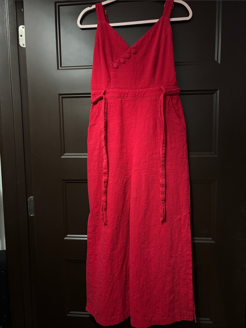 Altar'd State Red Textured Wide-Leg Jumpsuit - Picture 2 of 4
